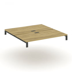 Двойной стол надставка на две опорные тумбы CОНCЕПТ CН.ДСН-007 Дуб Винченцо Антрацит / CONCEPT CN.DSN-007