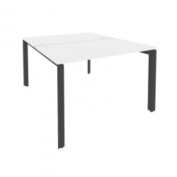 Рабочая станция на П-образном м/к ОНИКС О.МП-Д.РС-2.2.7 Белый Бриллиант/Антрацит / ONIX O.MP-D.RS-2.2.7