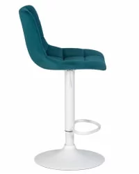 Стул барный DOBRIN TAILOR WHITE Морской волны велюр MJ9-99