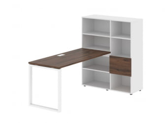 Рабочая станция ЕДИС ЕКРСТ 1115 Дуб Денвер темный Белый Белый / EDIS EQRST