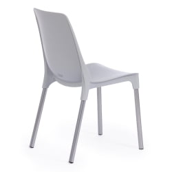 Стул GENIUS (mod 75) металл/пластик, 46x56x84cм, серый/ножки хром