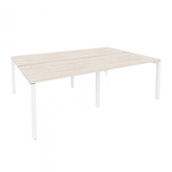 Рабочая станция на П-образном м/к ОНИКС О.МП-Д.РС-4.2.8 Денвер Светлый/Белый / ONIX O.MP-D.RS-4.2.8