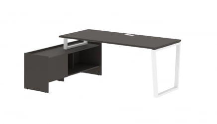 Стол с тумбой ЕДИС ЕВCТ 19814 Мокко Белый / EDIS EVCT