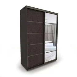 Шкаф-купе 2-х дверный Акцент-Квадро КЛ 1000х600 Венге/Бронза