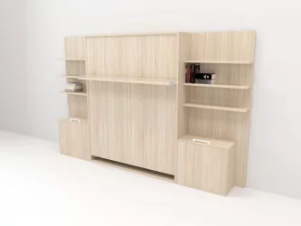 Кровать-трансформер Смарт 1 откидная с полками К 1600 Венге