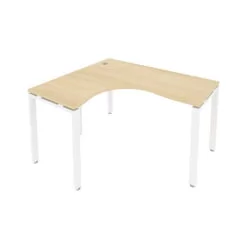 Стол письменный МЕТАЛ СЙСТЕМ Б.СА-3 Л Акация/Белый / METAL SYSTEM