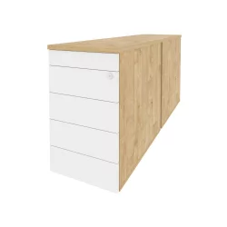 Тумба двойная приставная / опорная (TIP-ON) ONIX O.TPO-2.8 TIP Тиквуд Светлый/Белый