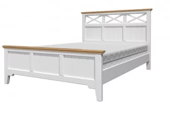 Кровать из массива Грация 5 200х140 Белый Античный Сосна