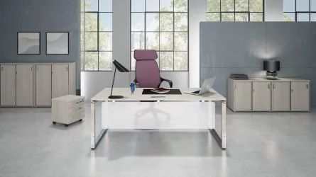 Шкаф средний со стеклом GLOSS LINE 9НШ.017.3 Ivory