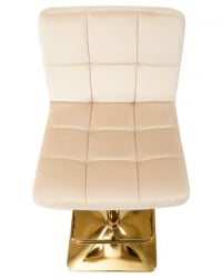 Стул барный ДОБРИН ГОЛДИЕ (бежевый велюр (МДЖ9-10)) 2 шт / DOBRIN GOLDIE (MJ9-10))