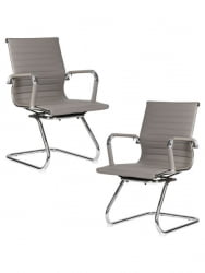 Офисное кресло для посетителей ДОБРИН CОДЙ (серый) 2 шт / DOBRIN CODY