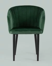 Стул с подлокотниками Нейтон велюр Зеленый