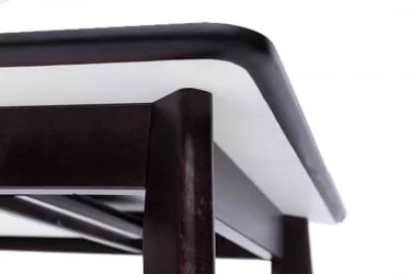 Стол обеденный Пегас Plus 120x75 Эмаль белая Морилка Дуб золотой