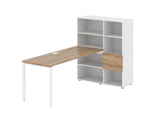 Рабочая станция EDIS EURST 1117 Дуб Денвер светлый Белый Белый