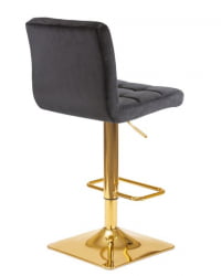 Стул барный ДОБРИН ГОЛДИЕ (черный велюр (МДЖ9-101)) 2 шт / DOBRIN GOLDIE (MJ9-101))