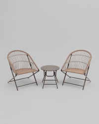 Комплект складной мебели для сада Солей коричневый / Soley