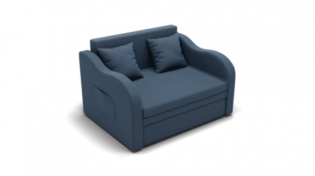 Диван велюр Бали (ЗР) Цвет фасада: Голубой; Тип: Прямой; Материал фасада: Металл/Велюр