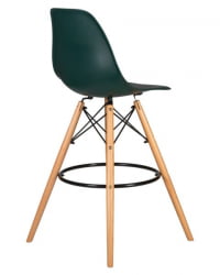 Стул барный ДОБРИН ДСВ БАР (ножки светлый бук, цвет темно-зеленый (Г-13)) 2 шт / DOBRIN DSW BAR (G-13))