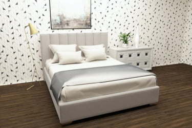 Кровать Терра без основания Материал фасада: Металл/Велюр; Спальное место: 800х2000 мм; Цвет: Кремовый