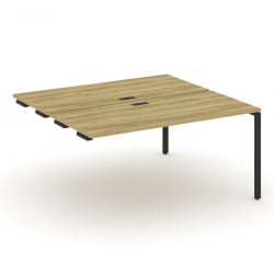 Двойной стол-приставка к опорным тумбам/шкафам CОНCЕПТ CН.ДСПР-004 Дуб Винченцо Антрацит / CONCEPT CN.DSPR-004