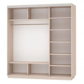 Шкаф-купе в коридор Экспресс Трио Элемент 2100х2400х Дуб молочный / 2100х2400h