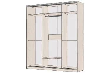 Шкаф-купе 3-х дверный Виктория 2000х584х2300, Бодега светлая 20ДЗЗЗДЗЗЗДЗЗЗ-Бс 310-2359