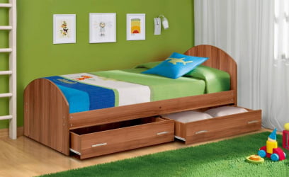 Кровать с ящиками на уголках №2 ЛДСП 700*1900 Итальянский орех