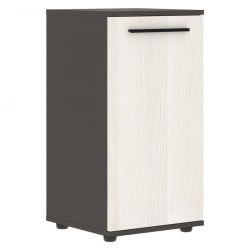 Шкаф колонка с глухой малой дверью ЕДИС ЕЛCС 42.1 Ясень Траун Черный Мокко / EDIS ELCS