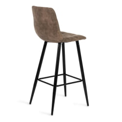 Стул барный SPICE (mod.8078) металл,ткань наппа, 51 x 42 x 104 см, светло-коричневый/черный, PK-01