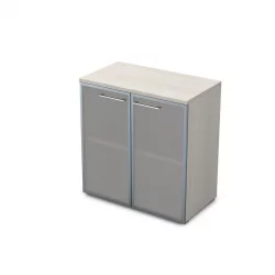 Шкаф низкий со стеклом GLOSS LINE 9НШ.023.3 Ivory