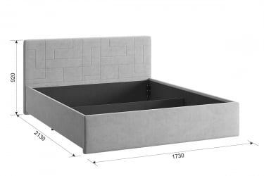 Кровать 1.6 Лора 2 с основанием ЗО.КМ1.6-09.2 персик (велюр) / ZO.KM1.6-09.2