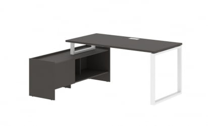 Стол с тумбой ЕДИС ЕКCТ 17814 Мокко Белый / EDIS EQCT