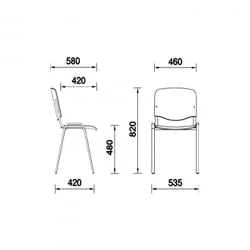 Офисный стул Iso black S38