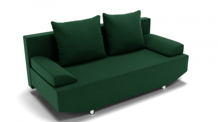 Диван велюр Сити (ЗР) Цвет фасада: Зеленый; Тип: Прямой; Материал фасада: Металл/Велюр
