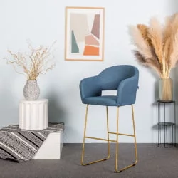 Стул полубарный Oscar (ПБ) БлюАрт/Линк