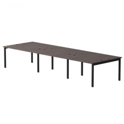 Бенч-система на 6 мест на металлокаркасе, опоры 90 гр Everprof EVO 254S218 (4140) Дуб Пасадена Черный