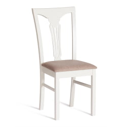 Стул Гермес/ Hermes дерево гевея, 43х49х94см, Ivory white, ткань серая (TM-164)