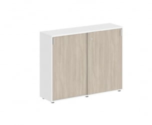 Шкаф-купе средний с замком Сигма СГ.713.ВХ.ОД Белый Дуб темный / Sigma SG.713.WH.OD