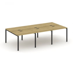 Рабочая станция двухсторонняя на 6 мест CONCEPT CN.DRS-009 Дуб Винченцо Черный