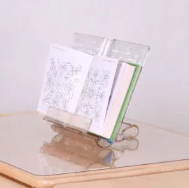 Трехуровневая подставка-трафарет под книгу ПК-03 Синяя Трехуровневая подставка-трафарет под книгу ПК-03 Синяя