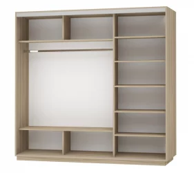 Шкаф-купе ясень Экспресс Трио Элемент 2400х2200х Ясень шимо светлый / 2400х2200h