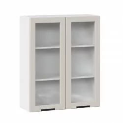 Шкаф кухонный 800 высокий со стеклом Джамис ЛД 296.460.000.114 Белый Кашмир