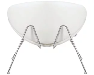 Кресло дизайнерское DOBRIN EMILY Белый винил YP17