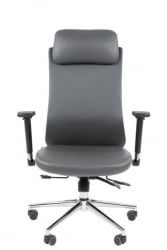 Офисное кресло CХАИРМАН 500 ЛЮКС (ЛУКС) ЭКО экокожа Серый / CHAIRMAN (LUX)
