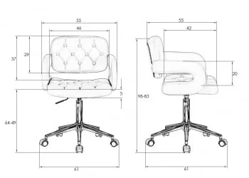 Офисное кресло для персонала DOBRIN LARRY BLACK Черный