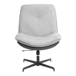 Кресло лаунж Cosmo велюр/букле (HYP)/экокожа, светло-серый/графит