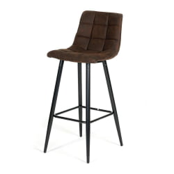 Стул барный SPICE (mod.8078) металл,ткань наппа, 51 x 42 x 104 см, темно-коричневый/черный, PK-03