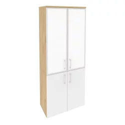Шкаф высокий широкий ONIX O.ST-1.2R white Тиквуд Светлый/Белый Шкаф высокий широкий ONIX O.ST-1.2R white Тиквуд Светлый/Белый
