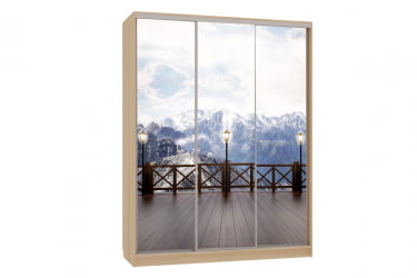 Шкаф-купе Бассо 7-600 27 СК-01Б25 дуб сонома / SK-01B25