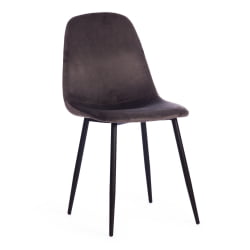 Стул BREEZE (mod. 4724) вельвет/металл, 44 х 53 х 87 см, Light grey (светло-серый) HLR24 / черный